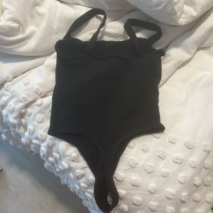 simple black bodysuit so cute